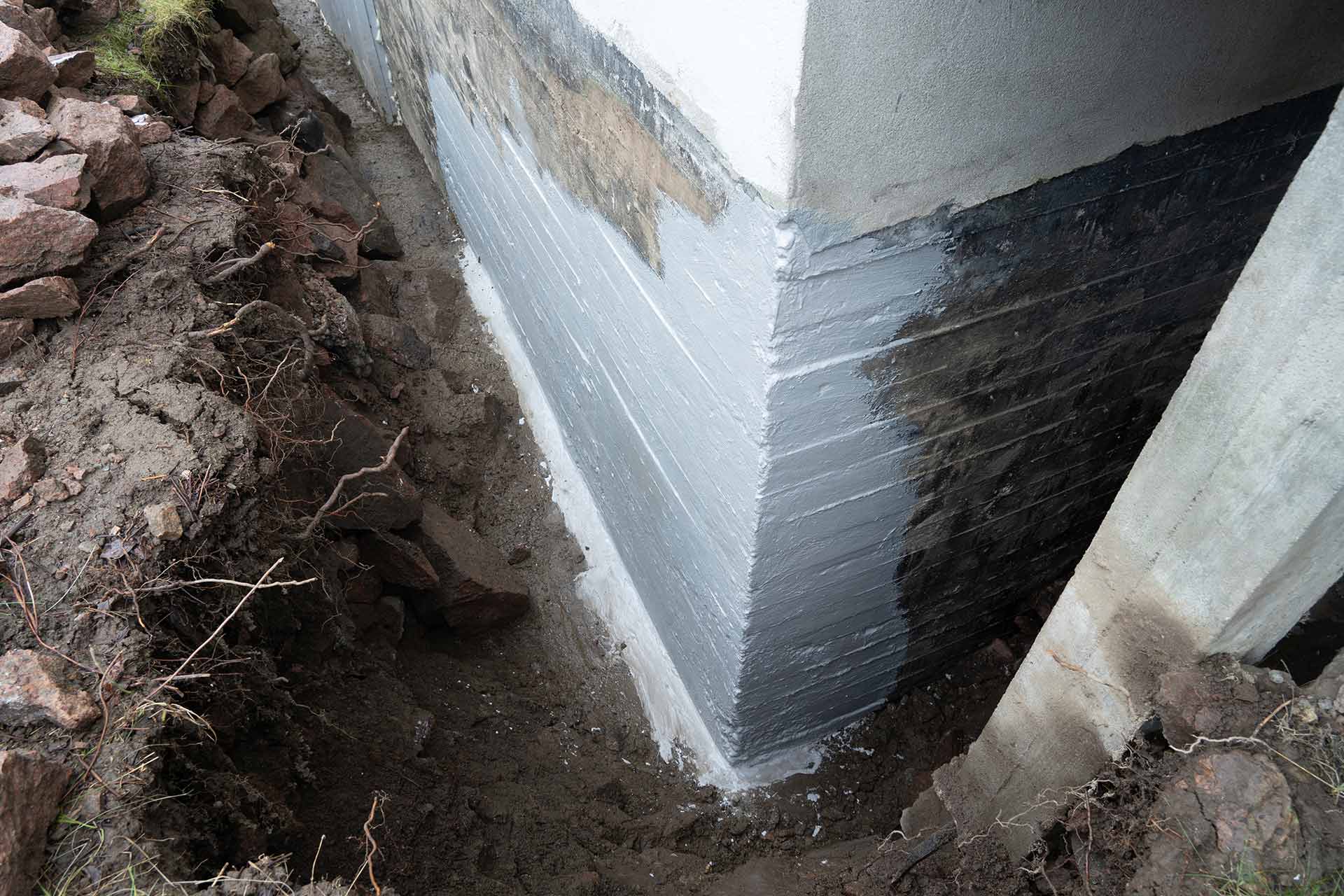 exterior foundation basement walls