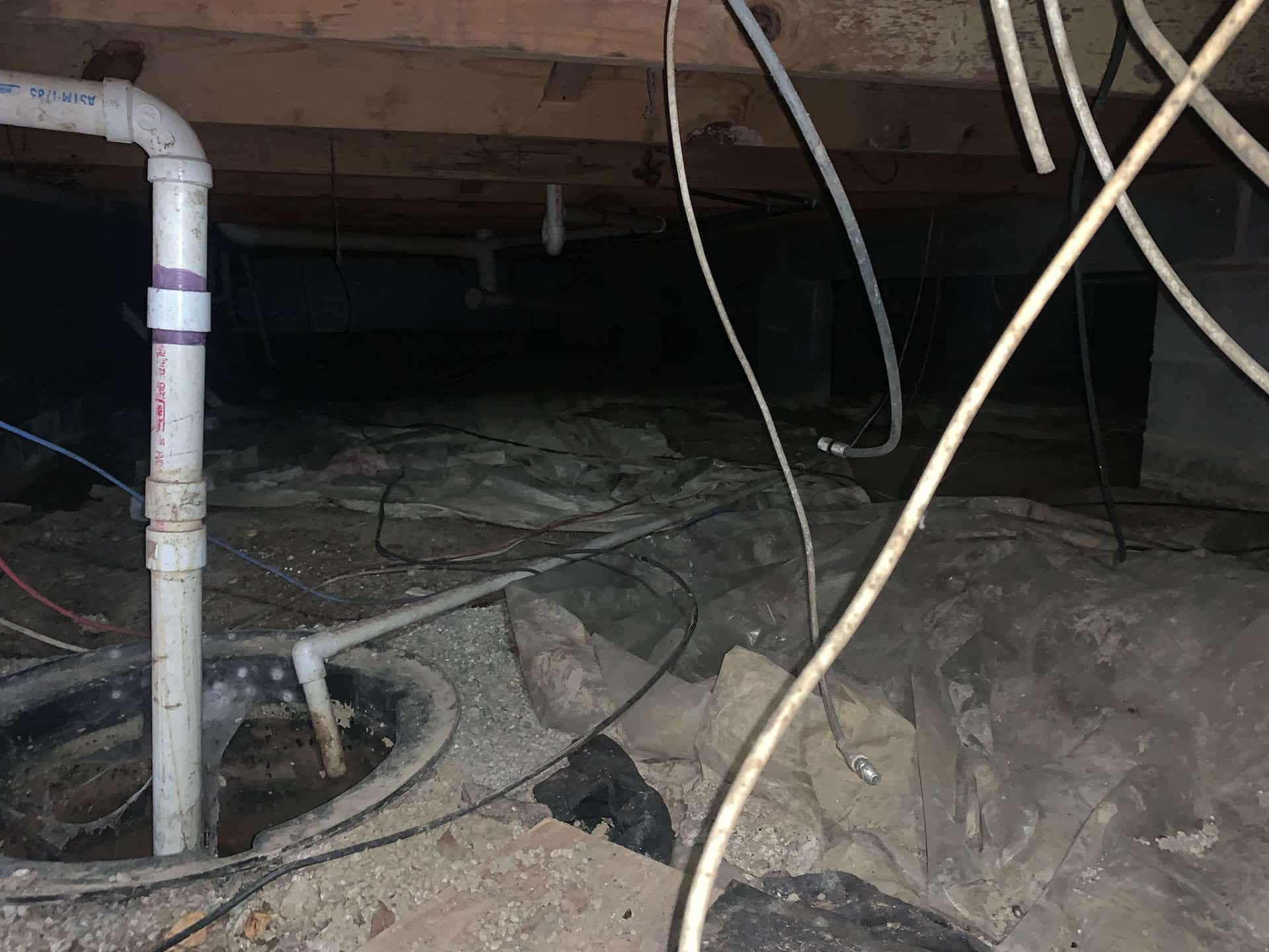 crawl space sump pump failure